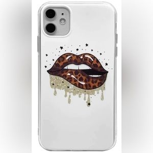 NWT- IPhone 11 Pro Max Case-GOLD LIPS